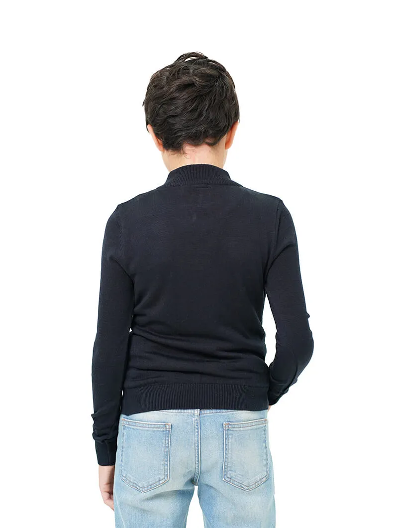 Pull col montant zippé garçon